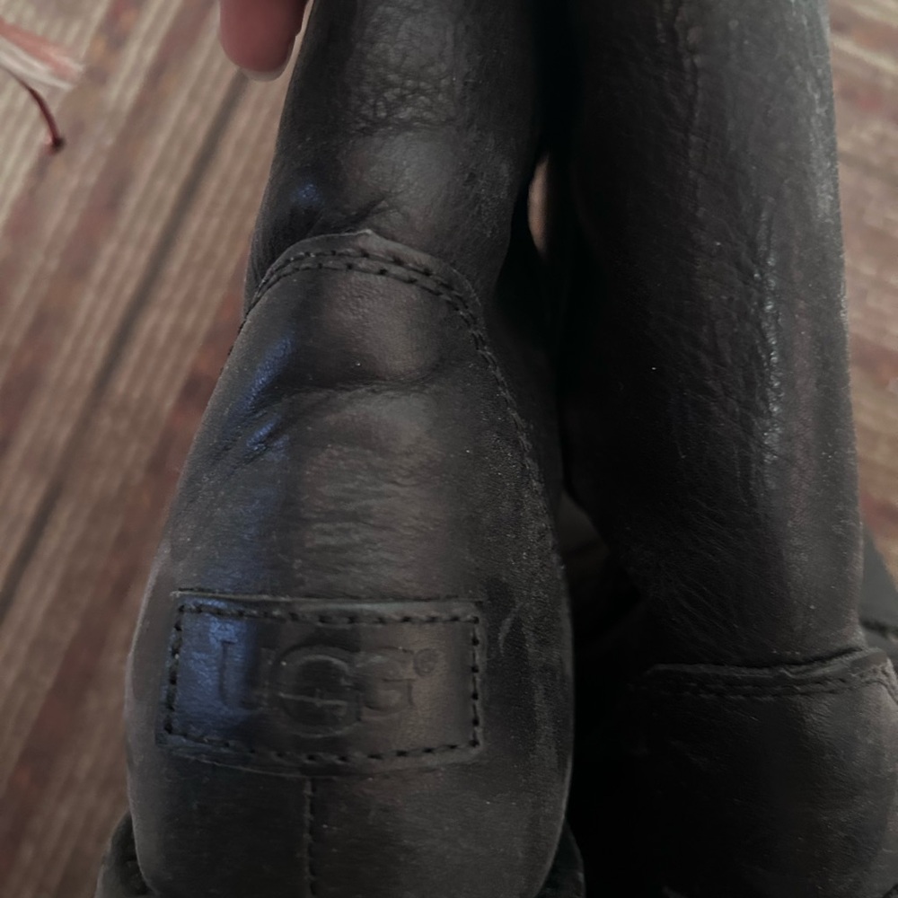 UGG Black Leather Boots